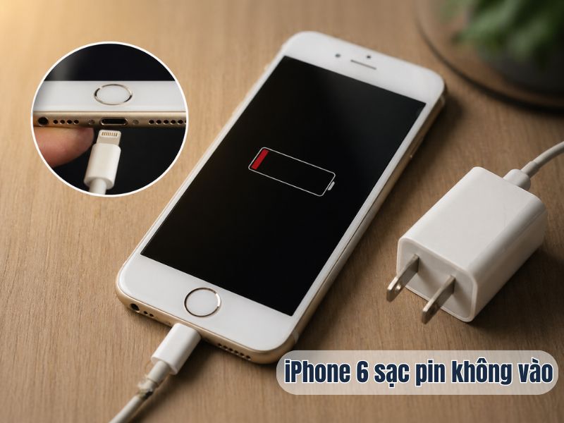 iPhone 6 sạc pin không vào và cách khắc phục hiệu quả