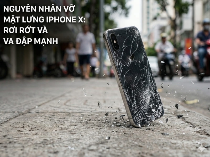 Bạn đang vô cùng lo lắng và hoang mang khi mặt kính sau iPhone X bị vỡ sau một cú rơi? Khám phá ngay nguyên nhân, cách sơ cứu tạm thời và địa chỉ thay thế linh kiện chính hãng uy tín, lấy liền tại TP.HCM.